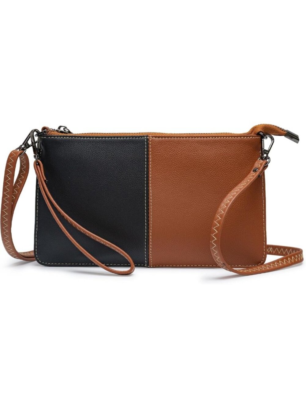 Stylish Genuine Leather Wristlet Clutch Wallet & Crossbody Bag for Women